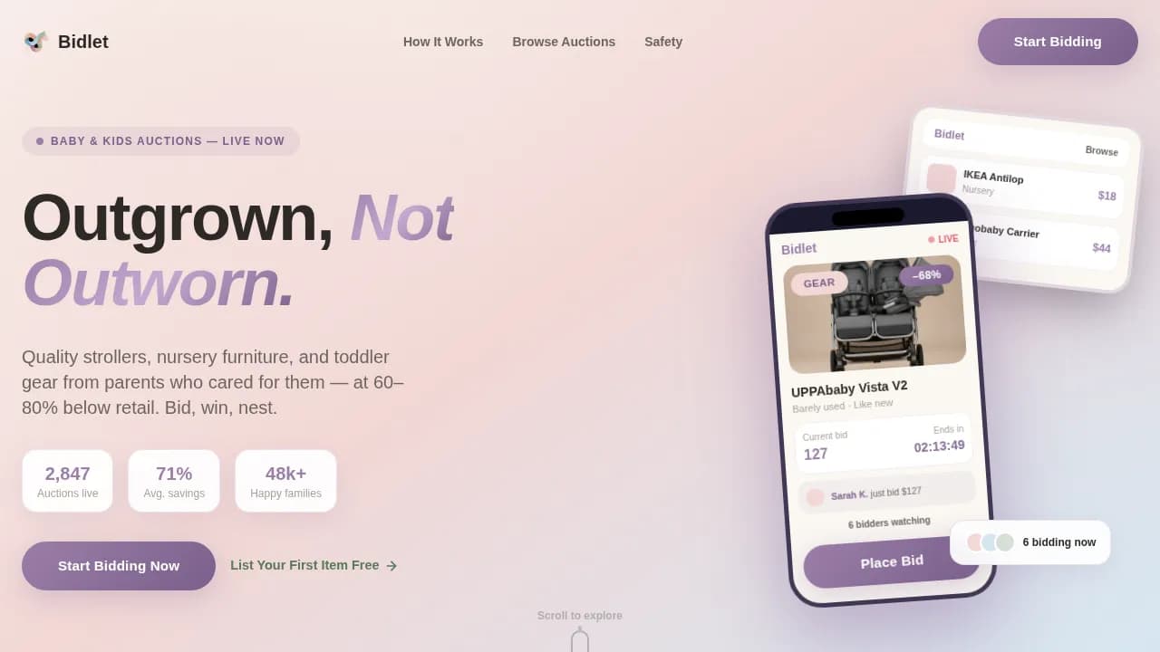 Baby & Kids E-Commerce Specialist Pricing Website Template
