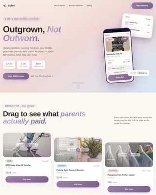 Baby & Kids E-Commerce Specialist Pricing Website Template