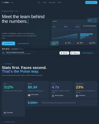 Pulse — Data-Driven Growth Marketing Landing Page Template