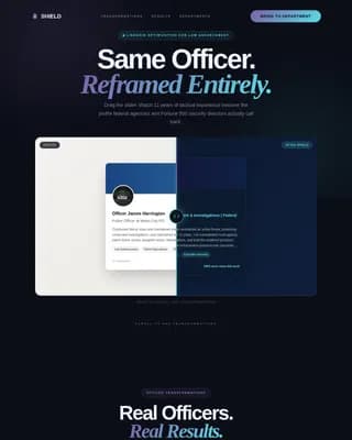 Shield — Career-Ready Law Enforcement Landing Page Template