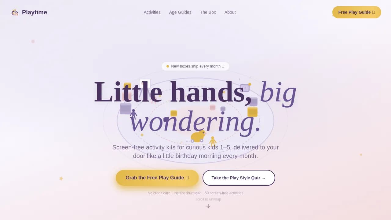 Playtime — Delightful Early Learning Landing Page Template