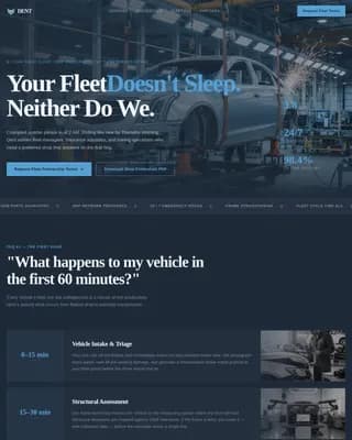 Rapid — Round-The-Clock Fleet Collision Landing Page Template