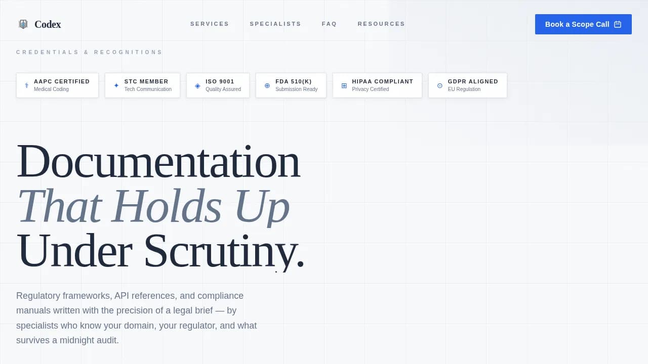 Technical Writer Booking Website Template