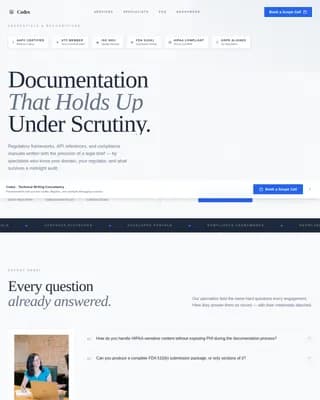 Technical Writer Booking Website Template