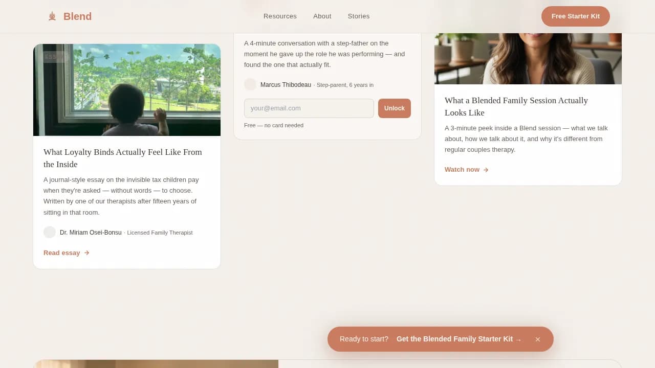 Family Counseling & Support Blog Website Template