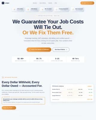 Construction Company Accounting & Job-Cost Website Template