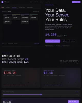 Captain — Sovereign Database CRM Landing Page Template