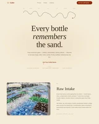 Cycle — Ethical Glass Recovery Landing Page Template