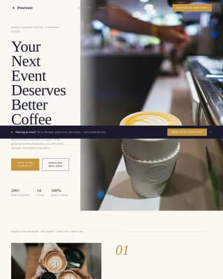Barista Booking Website Template