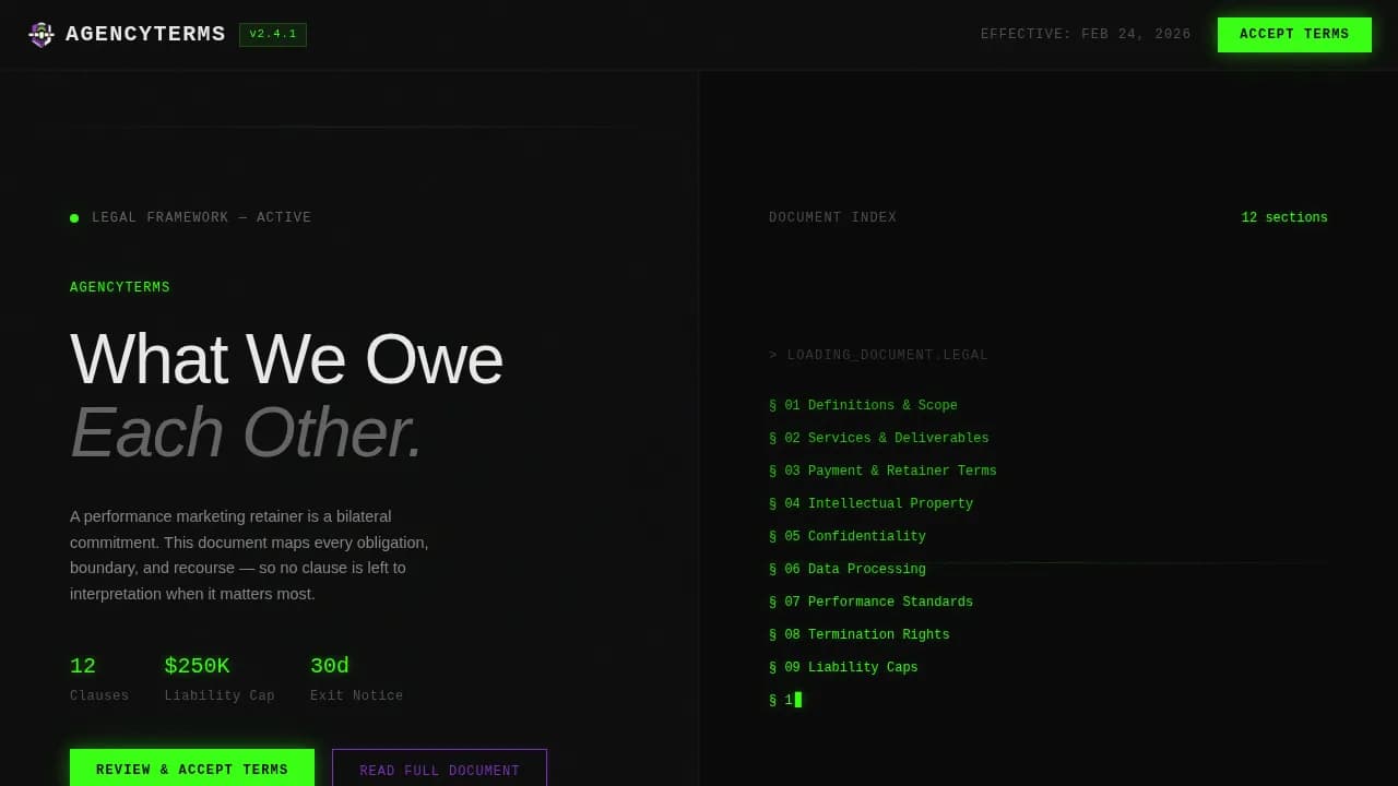 Accord — Premium Legal Documentation Landing Page Template