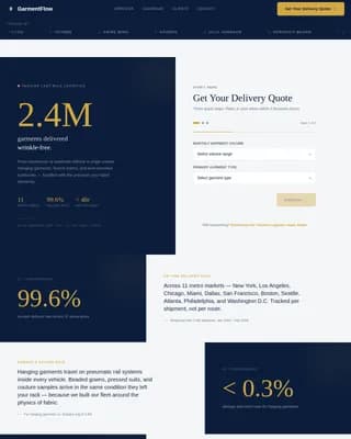 Thread — Expert Fashion Logistics Landing Page Template
