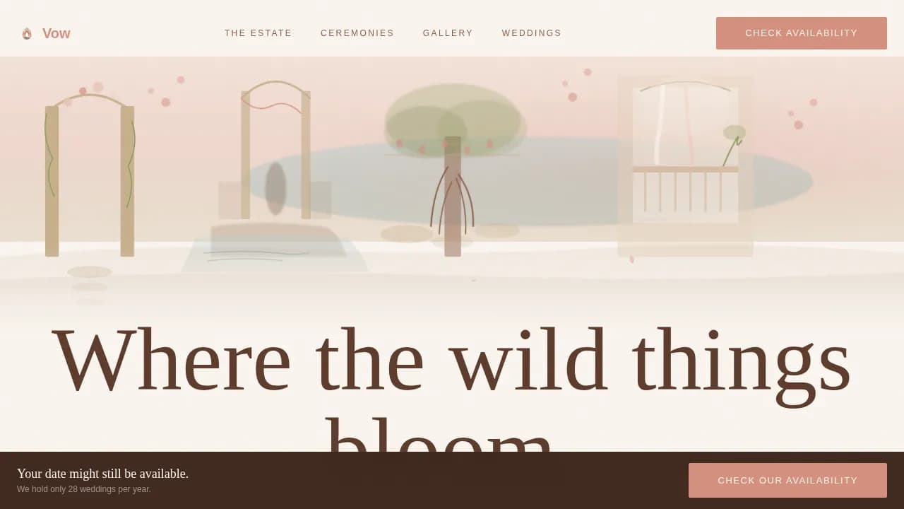 Tropical Wedding Professional Website Template
