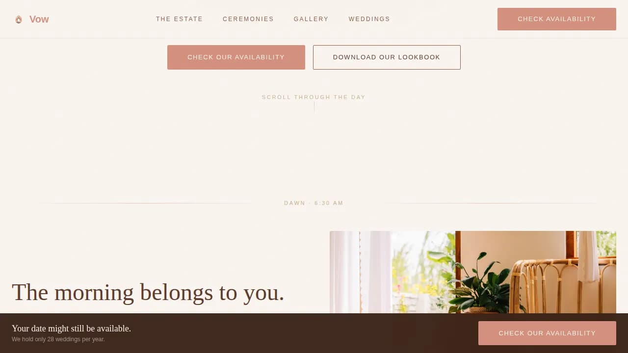 Tropical Wedding Professional Website Template