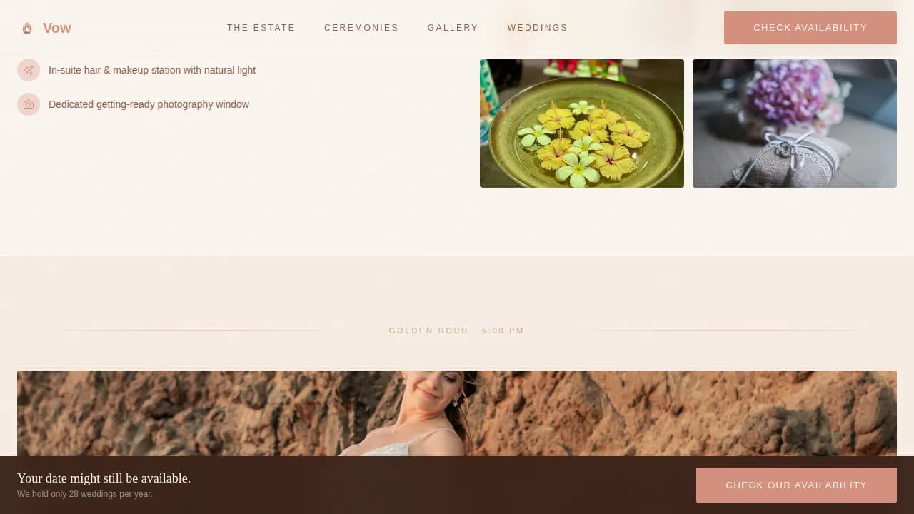 Tropical Wedding Professional Website Template