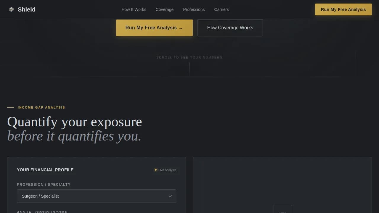 Mid-Career Insurance Cost Calculator Website Template