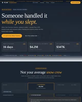 Surge — Tactical Snow Removal Landing Page Template