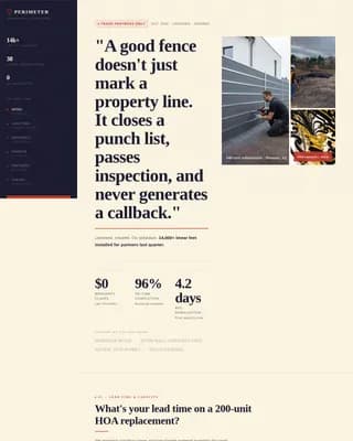 Fence Builder Business Portfolio Website Template