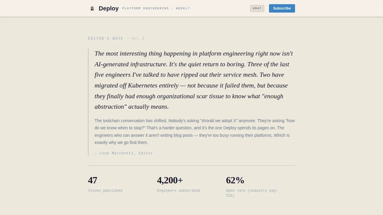 Launch — Editorial Infrastructure Specialist Landing Page Template