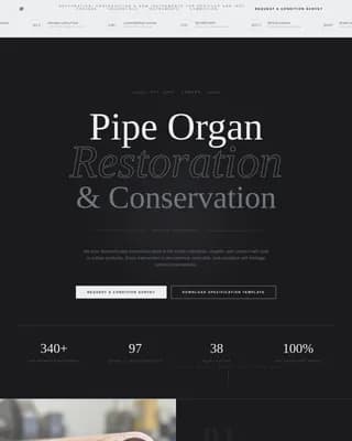 Organ Builder & Restorer Business Professional Website Template