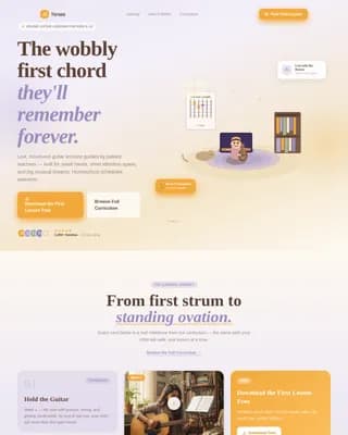 Melody — Nurturing Youth Guitar Instruction Landing Page Template