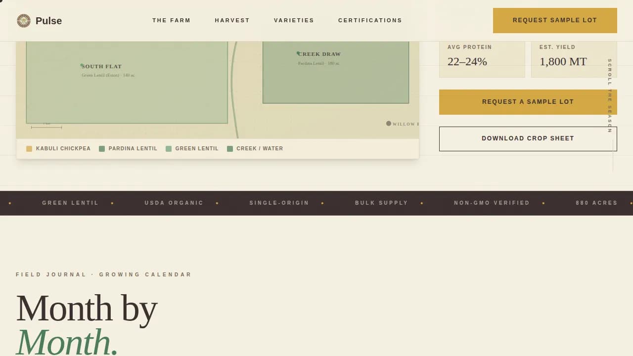 Crop & Grain Farming Professional Website Template
