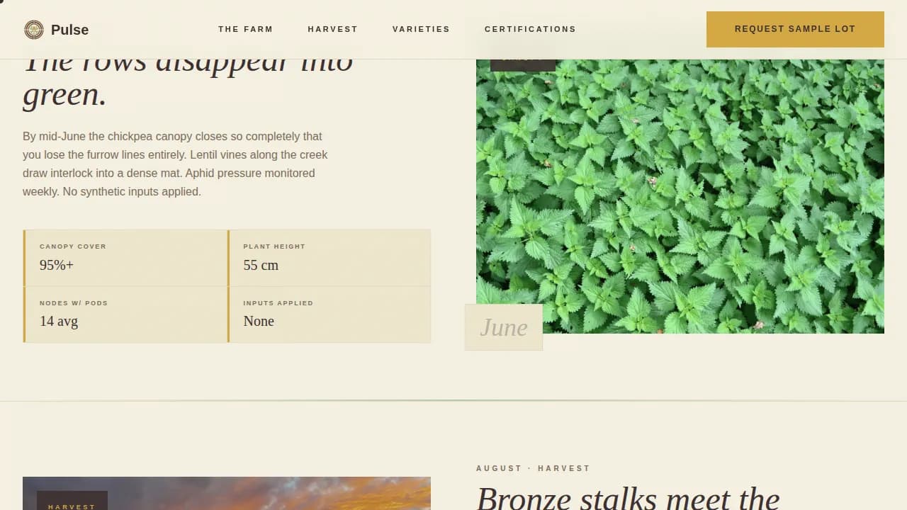 Crop & Grain Farming Professional Website Template