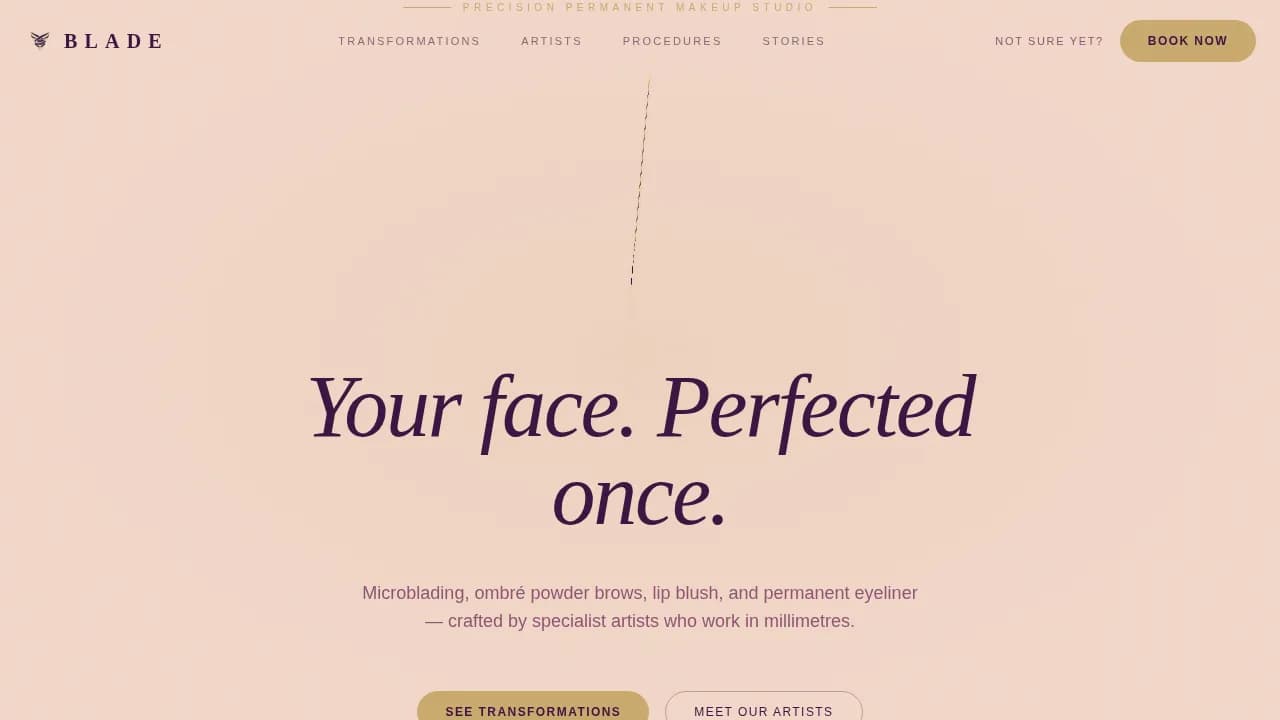 Define — Premium Eyebrow Artist Network Landing Page Template