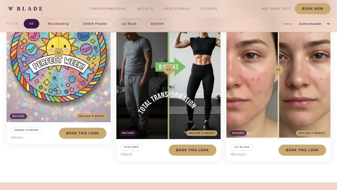 Define — Premium Eyebrow Artist Network Landing Page Template