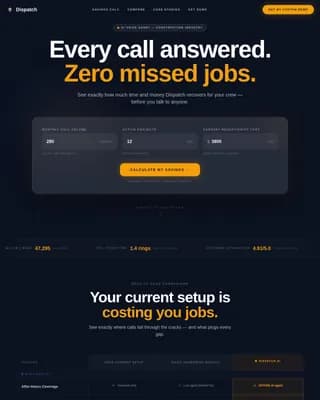 Relay — Smart Construction Dispatch Landing Page Template