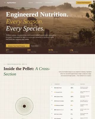 Feedcraft — Advanced Animal Nutrition Landing Page Template