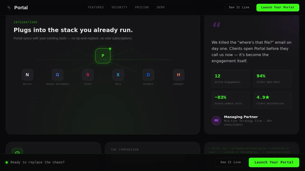 Gateway — Unified Consulting Platform Landing Page Template