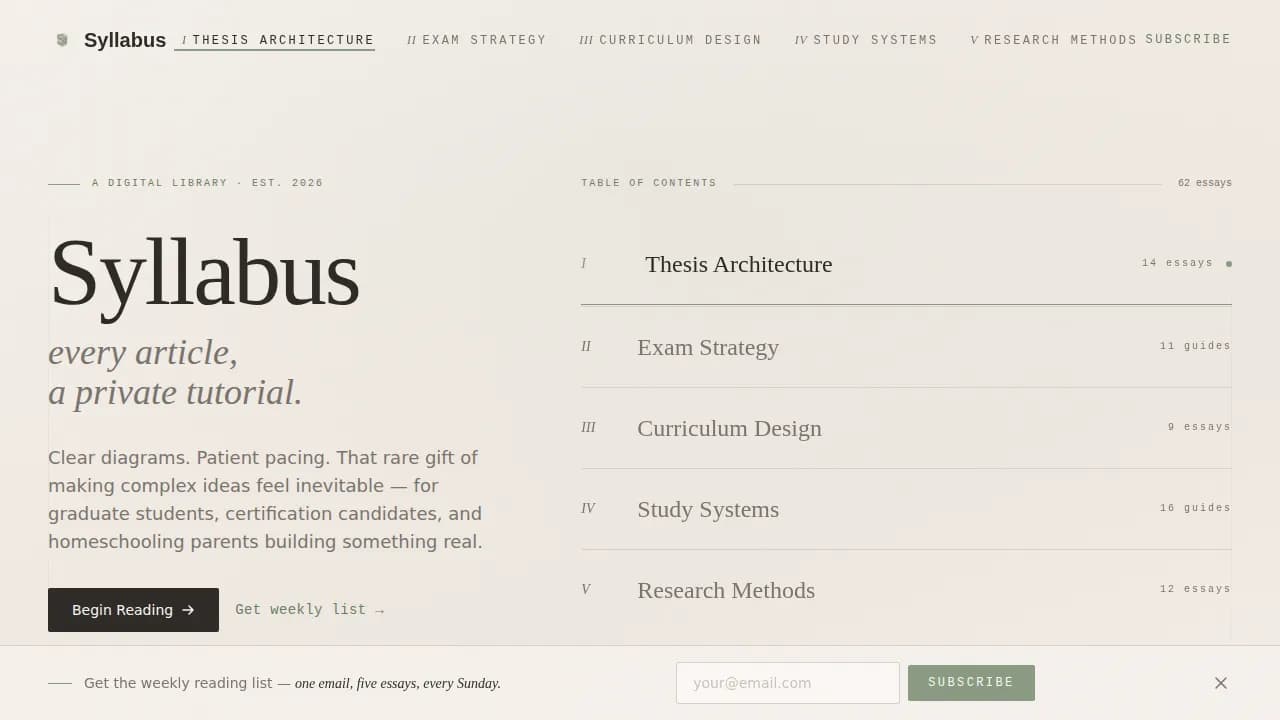 Chapter — Premium Education Insights Landing Page Template