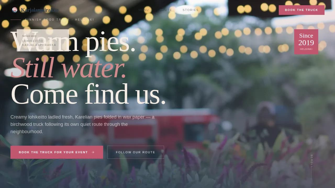 Savory — Artisan Finnish Cuisine Landing Page Template