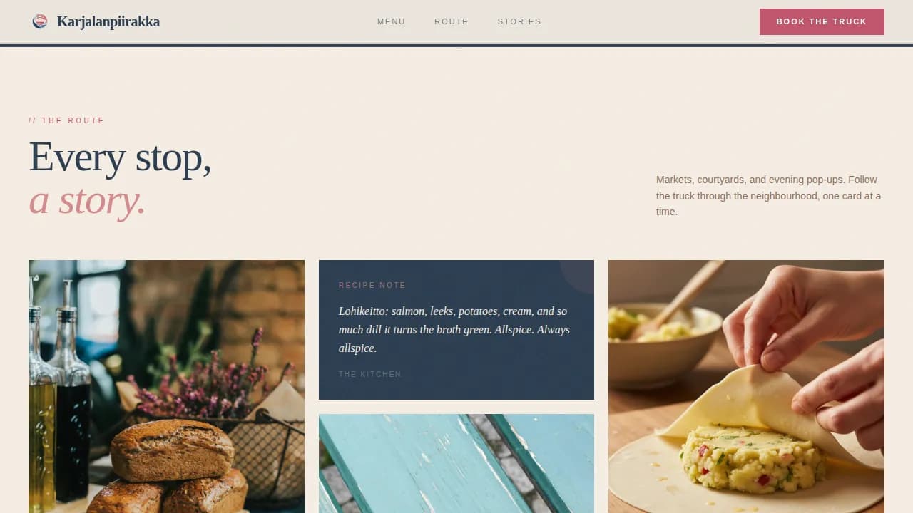 Savory — Artisan Finnish Cuisine Landing Page Template