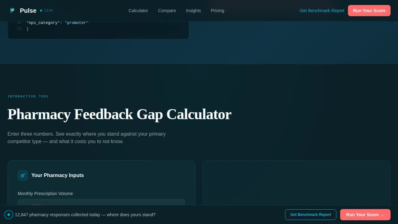 Vital — Live Pharmacy Intelligence Landing Page Template