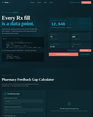 Vital — Live Pharmacy Intelligence Landing Page Template
