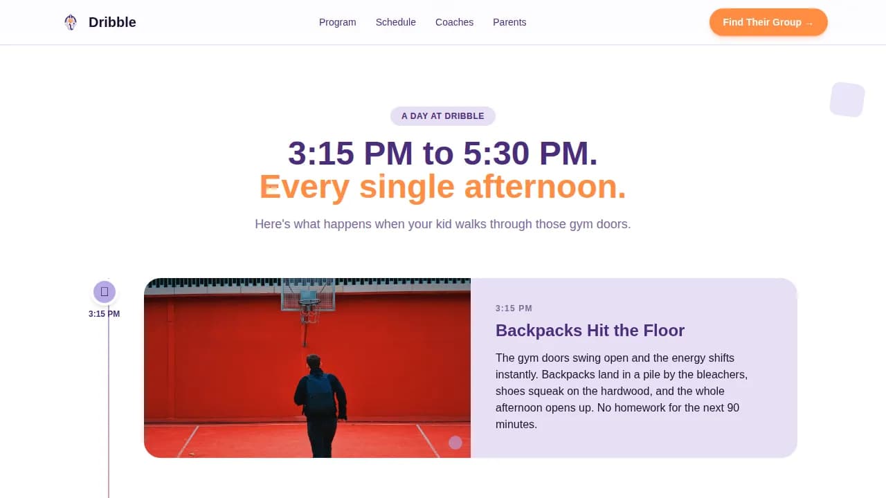 Hoops — Dynamic Youth Basketball Landing Page Template