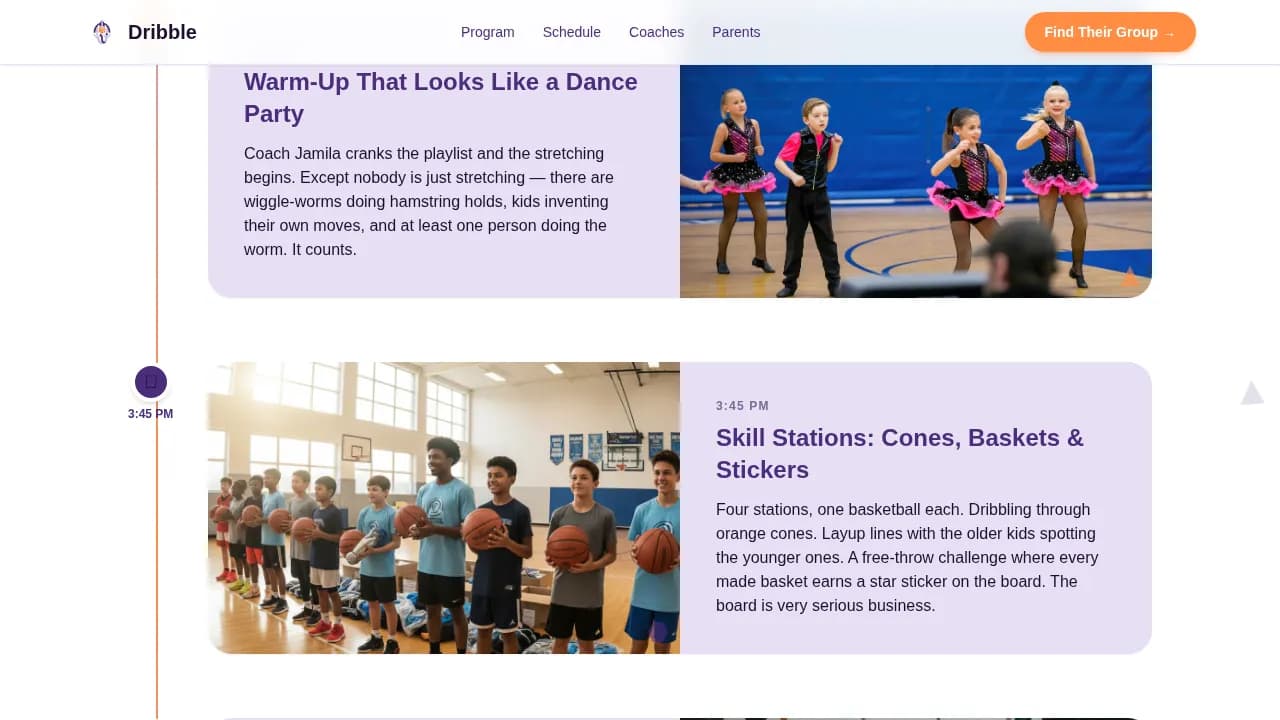 Hoops — Dynamic Youth Basketball Landing Page Template