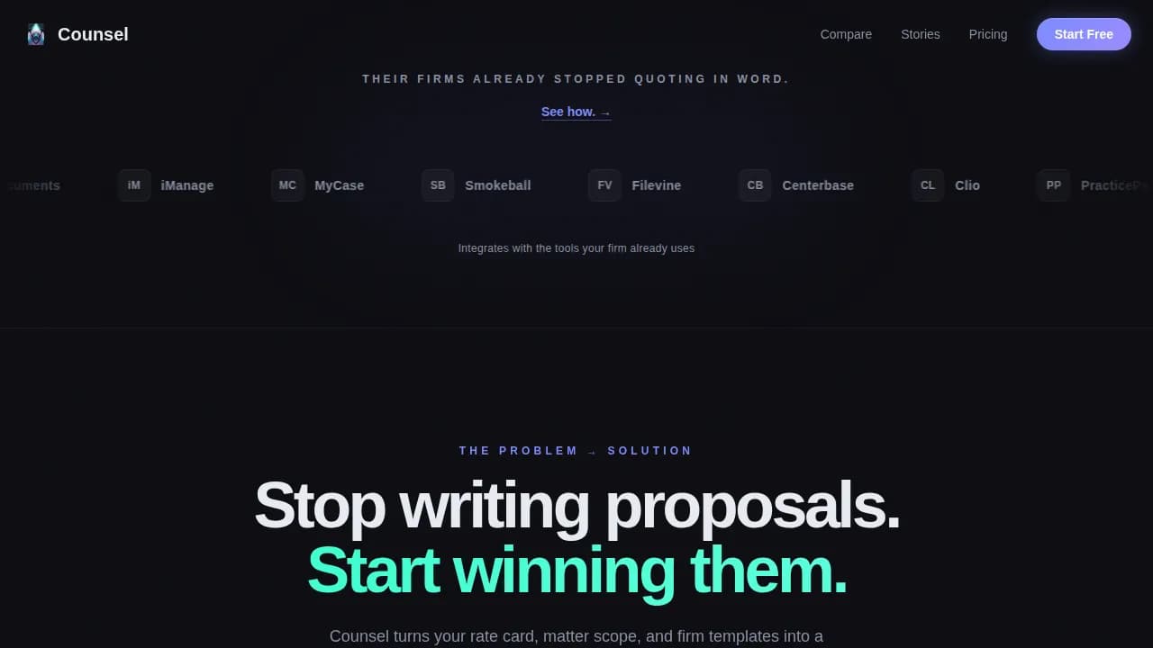 Counsel — Intelligent Legal Practice Landing Page Template