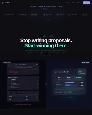 Counsel — Intelligent Legal Practice Landing Page Template