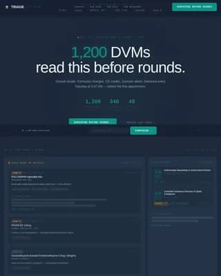 Vetpulse — Intelligent Veterinary Newsletter Landing Page Template