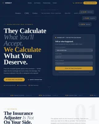 Justice — Expert Auto Accident Counsel Landing Page Template