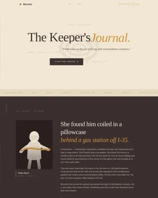 Journal — Expert Exotic Pet Landing Page Template