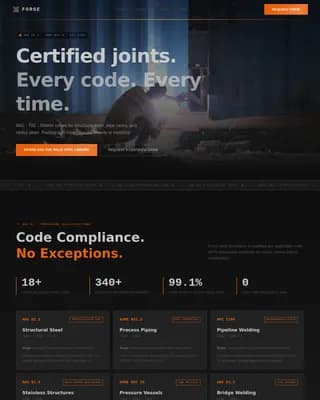 Weld — Pro Structural Steel Landing Page Template