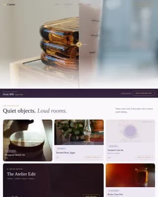Coasters & Barware Store Professional Website Template