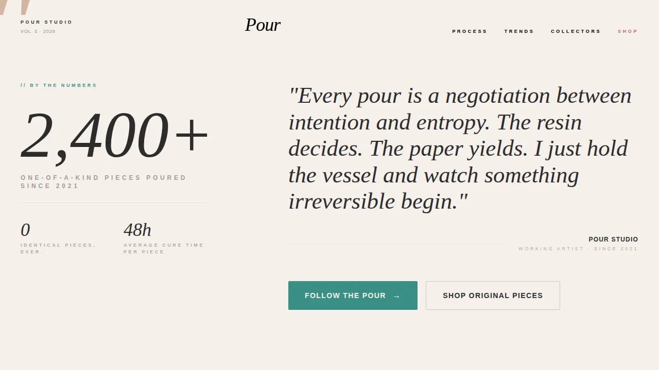 Craft — Vibrant Resin Artisan Landing Page Template
