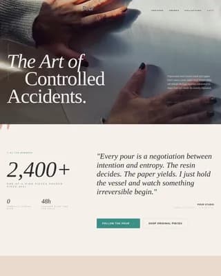 Craft — Vibrant Resin Artisan Landing Page Template