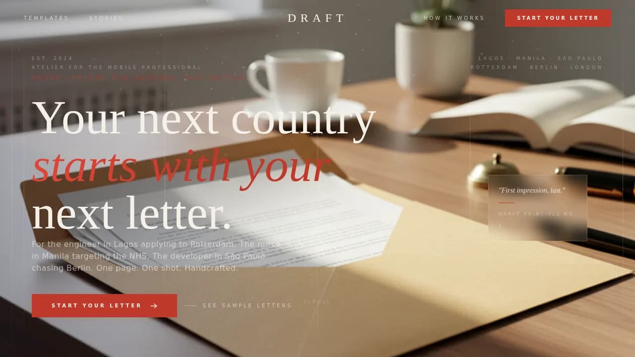Profile — Elite International Recruitment Landing Page Template