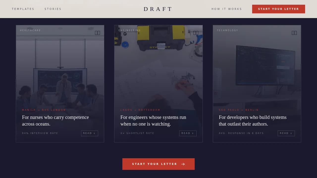 Profile — Elite International Recruitment Landing Page Template