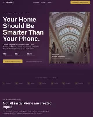 Smart — Integrated Home Technology Landing Page Template